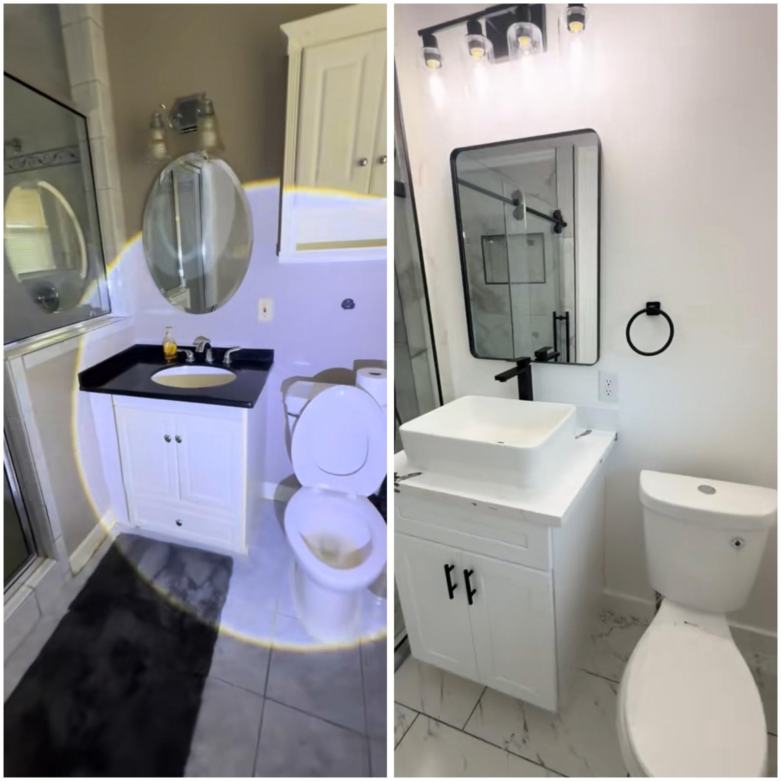 Antes y después — Baño