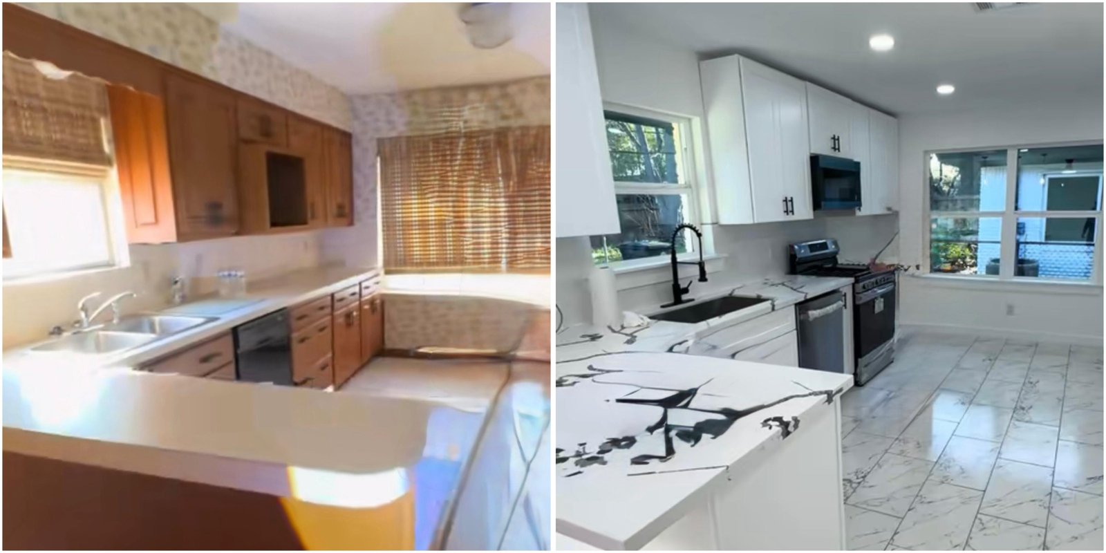 Antes y después — Cocina