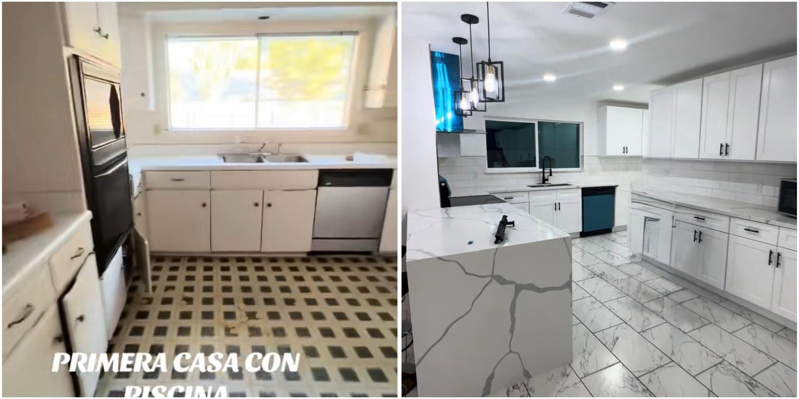 Antes y después — Cocina